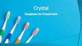  Presentation with words - Theme with toothbrushes nd place for word background and a teal colored foreground