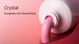  Presentation with pink rose - Cool new PPT theme with toothpaste squeezing out of tube backdrop and a lemonade colored foreground