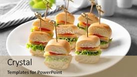  Presentation with baby shower - Beautiful slides featuring toothpick - mini sandwiches for baby shower backdrop and a coral colored foreground