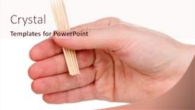  Presentation with waiter hand in white glove - Slide set featuring toothpicks-in-hand-isolated background and a lemonade colored foreground