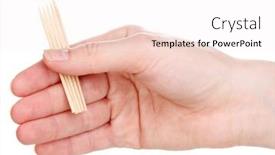  Presentation with waiter hand in white glove - Slide deck enhanced with toothpicks-in-hand-isolated background and a sky blue colored foreground