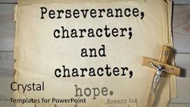  Presentation with bible verses - Colorful PPT theme enhanced with characters old testament - top- 100 bible verses backdrop and a soft green colored foreground