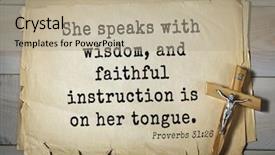  Presentation with instruction - Beautiful PPT theme featuring top- 150 bible verses backdrop and a mint green colored foreground