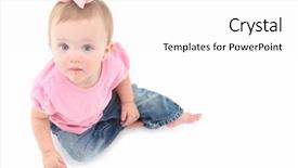  Presentation with baby girl christening - Beautiful presentation featuring top 10 - adorable 10 month old baby backdrop and a white colored foreground