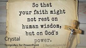  Presentation with god power - Theme consisting of on god's power background and a mint green colored foreground