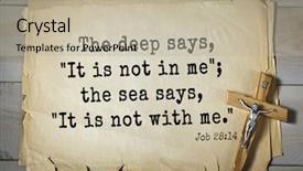  Presentation with bible verses - Audience pleasing theme consisting of top- 150 bible verses about wisdom the deep says it is not in me the sea says it is not with me backdrop and a mint green colored foreground