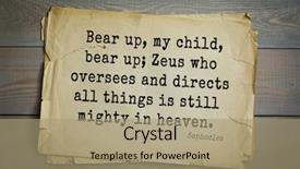  Presentation with top 150 - Slide deck consisting of top-150 sophocles athenian playwright background and a coral colored foreground