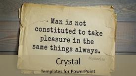  Presentation with top 150 - Theme enhanced with top-150 sophocles athenian playwright background and a coral colored foreground