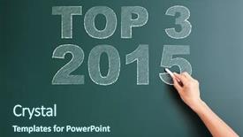  Presentation with blackboard - Cool new presentation with top 3 2015 written backdrop and a ocean colored foreground