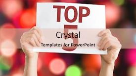  Presentation with colorful fancy carp fish koi - Audience pleasing PPT theme consisting of top 5 card with colorful backdrop and a coral colored foreground