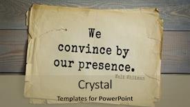  Presentation with journalist - Amazing slides having top 50 quotes by walter walt - american poet essayist journalist we convince by our presence backdrop and a coral colored foreground