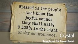  Presentation with bible psalms - Presentation theme consisting of top 500 bible verses blessed background and a coral colored foreground