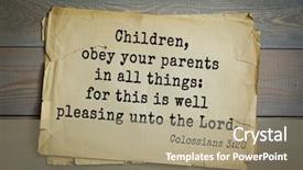  Presentation with bible verses - Colorful presentation design enhanced with top 500 bible verses children backdrop and a coral colored foreground