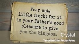  Presentation with bible verses - Beautiful PPT theme featuring top 500 bible verses fear backdrop and a coral colored foreground