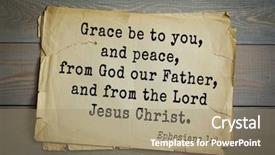  Presentation with grace - PPT theme with top 500 bible verses grace background and a coral colored foreground