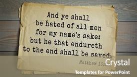  Presentation with bible - Beautiful slide set featuring top 500 bible verses backdrop and a coral colored foreground