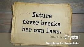  Presentation with inventor - PPT theme enhanced with top-60 aphorism by leonardo background and a  colored foreground