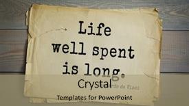  Presentation with inventor - Theme featuring top-60 aphorism by leonardo background and a coral colored foreground