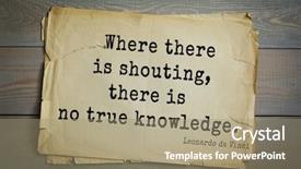  Presentation with inventor - Slide set enhanced with top-60 aphorism by leonardo background and a coral colored foreground