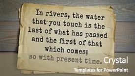  Presentation with rivers - PPT layouts consisting of top-60 aphorism by leonardo background and a coral colored foreground