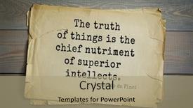  Presentation with truth - PPT layouts enhanced with top-60 aphorism by leonardo background and a coral colored foreground