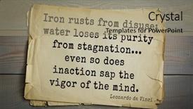  Presentation with leonardo de vinci - Colorful PPT theme enhanced with top-60 aphorism by leonardo backdrop and a coral colored foreground