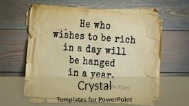  Presentation with inventor - PPT layouts featuring top-60 aphorism by leonardo background and a coral colored foreground