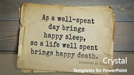  Presentation with happy life - Slides enhanced with top-60 aphorism by leonardo background and a coral colored foreground