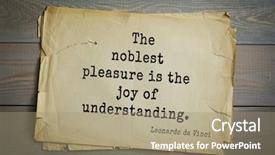  Presentation with understanding - Beautiful PPT layouts featuring top-60 aphorism by leonardo backdrop and a coral colored foreground