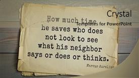  Presentation with philosopher - Slide set consisting of top-60 marcus aurelius roman background and a coral colored foreground