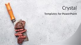  Presentation with blade - Slide deck featuring top blade or denver grilled background and a white colored foreground