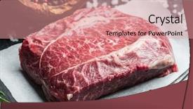  Presentation with graphite - Colorful presentation theme enhanced with top blade steak or beef backdrop and a coral colored foreground