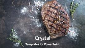  Presentation with dry eye - Cool new theme with top bottom - barbecue dry aged rib eye backdrop and a dark gray colored foreground