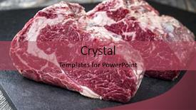  Presentation with dry eye - Audience pleasing presentation theme consisting of top bottom - two raw dry aged kobe backdrop and a red colored foreground