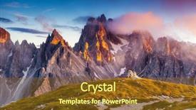  Presentation with mountain view - Slide set consisting of top cadini di misurina range background and a tawny brown colored foreground