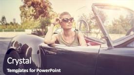  Presentation with luxury lifestyle - Audience pleasing presentation consisting of top cars - beautiful woman sitting in cabriolet backdrop and a tawny brown colored foreground