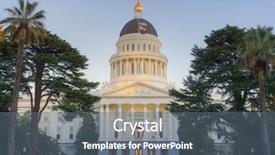  Presentation with law - Slides featuring top dome of california state background and a gray colored foreground