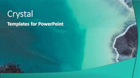  Presentation with water poluttion - Presentation theme having top-down-aerial-view-over background and a teal colored foreground
