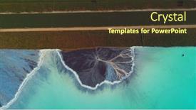  Presentation with water poluttion - Slides having top-down-aerial-view-over background and a tawny brown colored foreground