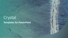  Presentation with water poluttion - Presentation enhanced with top-down-aerial-view-over background and a ocean colored foreground