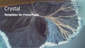  Presentation with water poluttion - Slide deck consisting of top-down-aerial-view-over background and a dark gray colored foreground