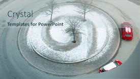  Presentation with roundabout - Slide deck enhanced with top-down-aerial-view background and a lemonade colored foreground