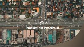  Presentation with transportation traffic - Slide deck consisting of top-down-cars-drive background and a gray colored foreground