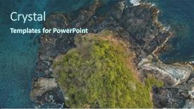  Presentation with philippines - Presentation theme consisting of top-down-closeup-at-green background and a ocean colored foreground