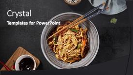  Presentation with dark grey - Slide set having top-down-horizontal-view background and a dark gray colored foreground