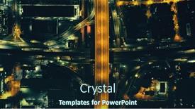  Presentation with illuminate - Beautiful slides featuring top-down-night-city-traffic backdrop and a wine colored foreground