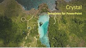  Presentation with epic - Presentation design enhanced with top-down-of-designed-path background and a tawny brown colored foreground