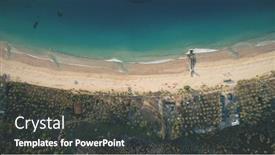  Presentation with cinematic - Slide deck featuring top-down-of-philippines-paradise background and a dark gray colored foreground