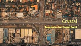  Presentation with city roads - PPT layouts with top-down-of-traffic-roads background and a tawny brown colored foreground
