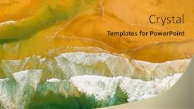  Presentation with crashing waves - Slide deck featuring top-down-view-of-beautiful background and a gold colored foreground